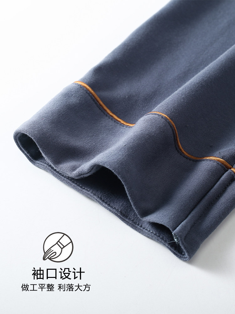 LANGSHA 2023 새로운 봄 가을 모달 남성 잠옷 긴팔 대형 단색 중간 길이 목욕 가운 잠옷