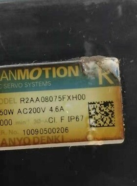 R2AA08075FXH00三洋伺服马达成色漂亮保修3个月 议价