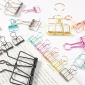 镂空燕尾夹金属长尾夹电镀燕尾夹古铜色笔记夹子票据收纳夹