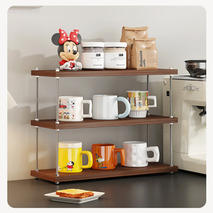 桌面置物架杯子收纳架办公室杯架桌上多层水杯架子餐桌茶杯储物架