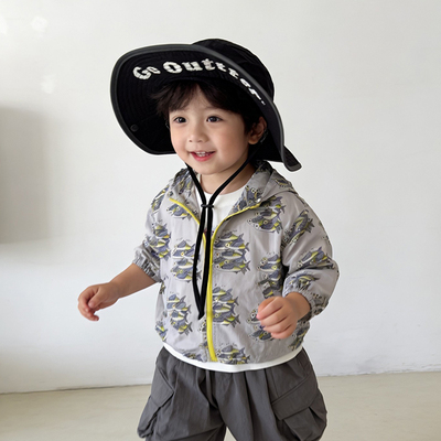 儿童渔夫帽防晒遮阳大帽檐