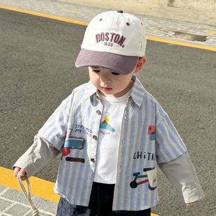 儿童鸭舌帽刺绣字母boston宝宝帽子男童女童棒球帽小童防晒遮阳帽