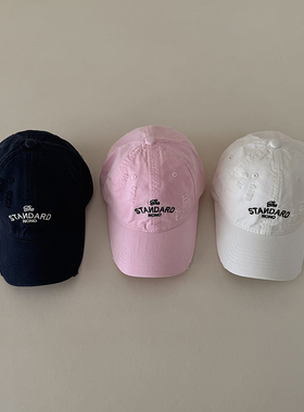 男宝宝炸街痞帅帽子刺绣STANDARD儿童鸭舌帽女童棒球帽2岁遮阳春