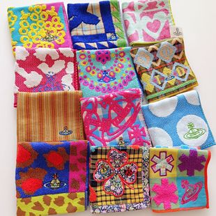 外贸出口源余单西太后vivi伍德全纯棉精美刺绣方巾手帕洗脸巾手巾