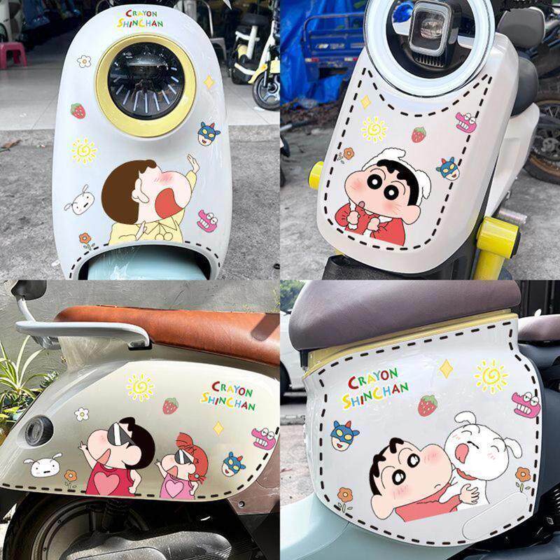 电动车贴纸可爱卡通蜡笔小新装饰电动车贴