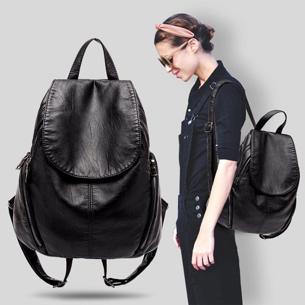 Shopping in Hong Kong 2018 new pattern Backpack Korean Edition leisure time Soft leather knapsack Full leather Security package Europe and America schoolbagin the Leather/Lady bags/Men's bag, Backpack  category - from Buy2taobao.com to provide professional Taobao agent buy service