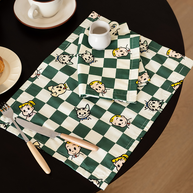 童趣原田治餐垫纯棉防水防油