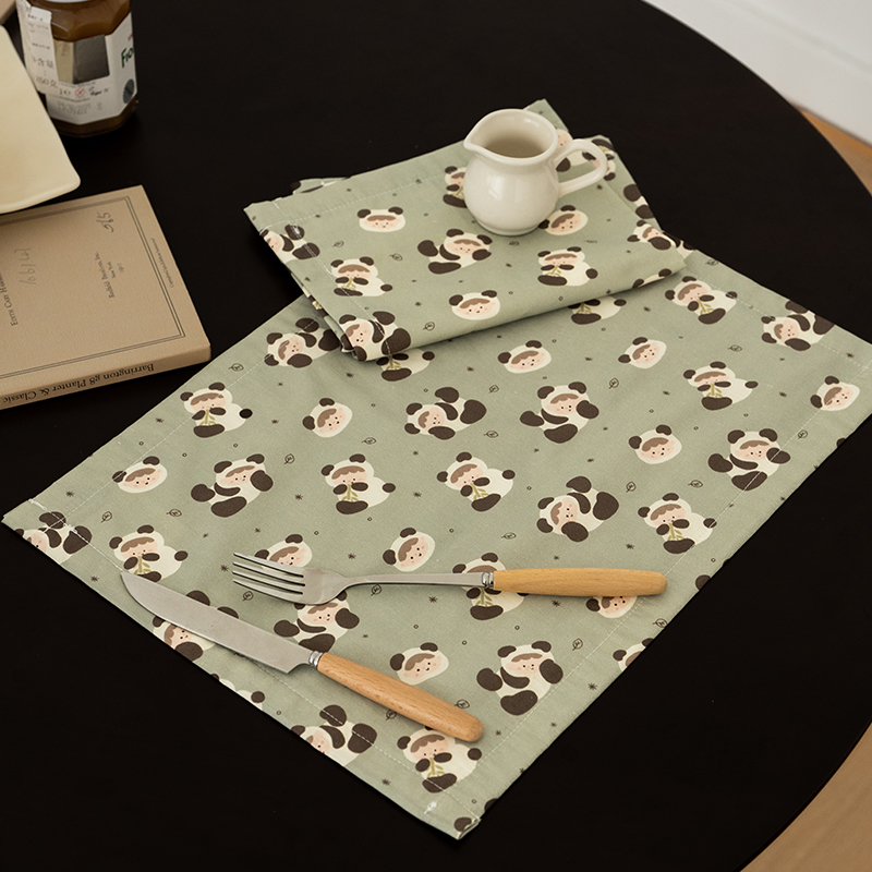 熊猫娃娃餐垫纯棉2025新款可爱
