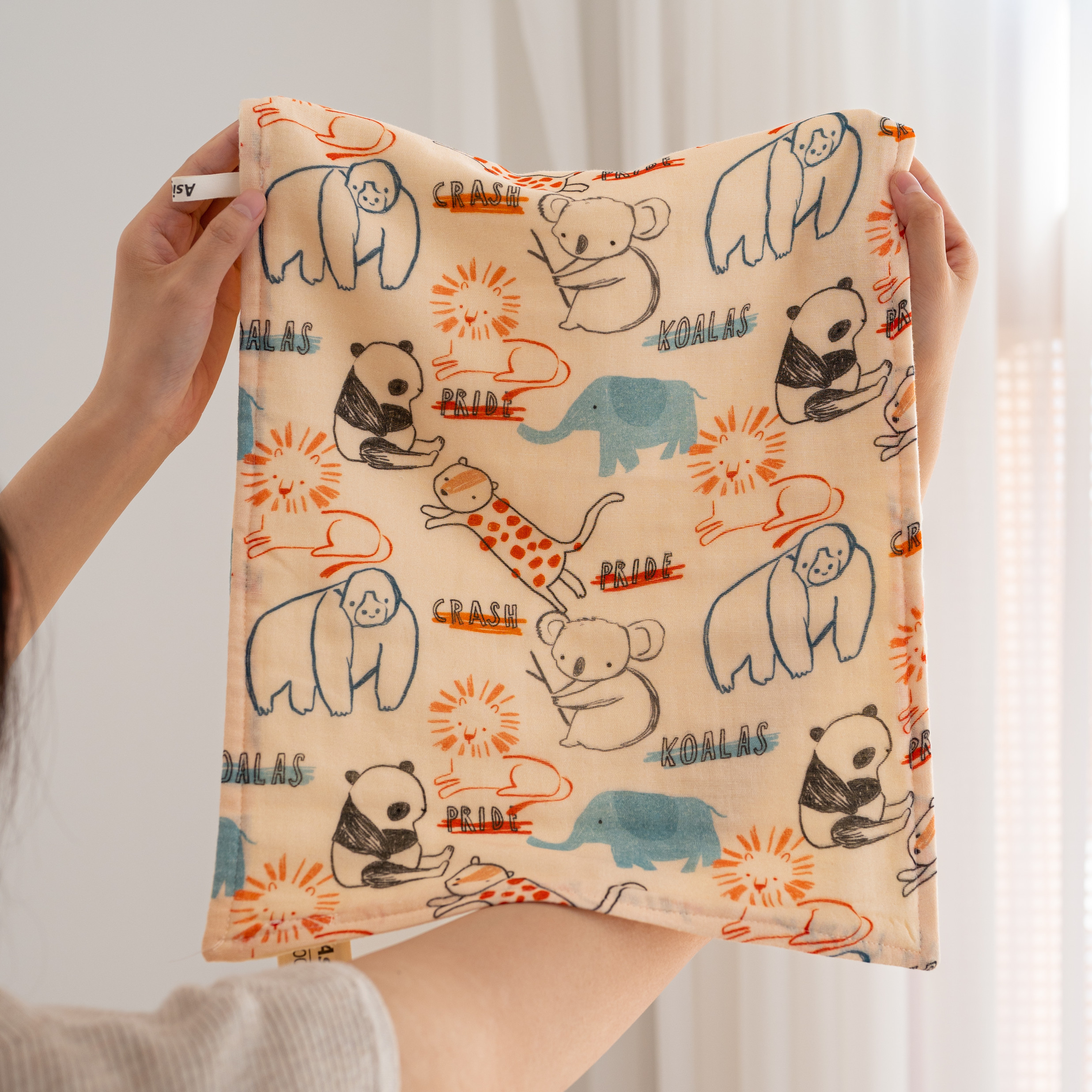 动物园纯棉a类成人套装方巾毛巾