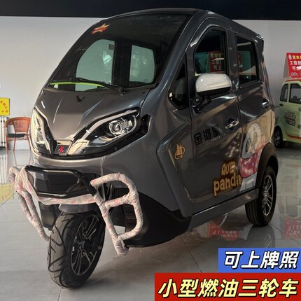 金河星酷宝纯燃油小款三轮车可上正规牌照手把式操作城市代步轿车