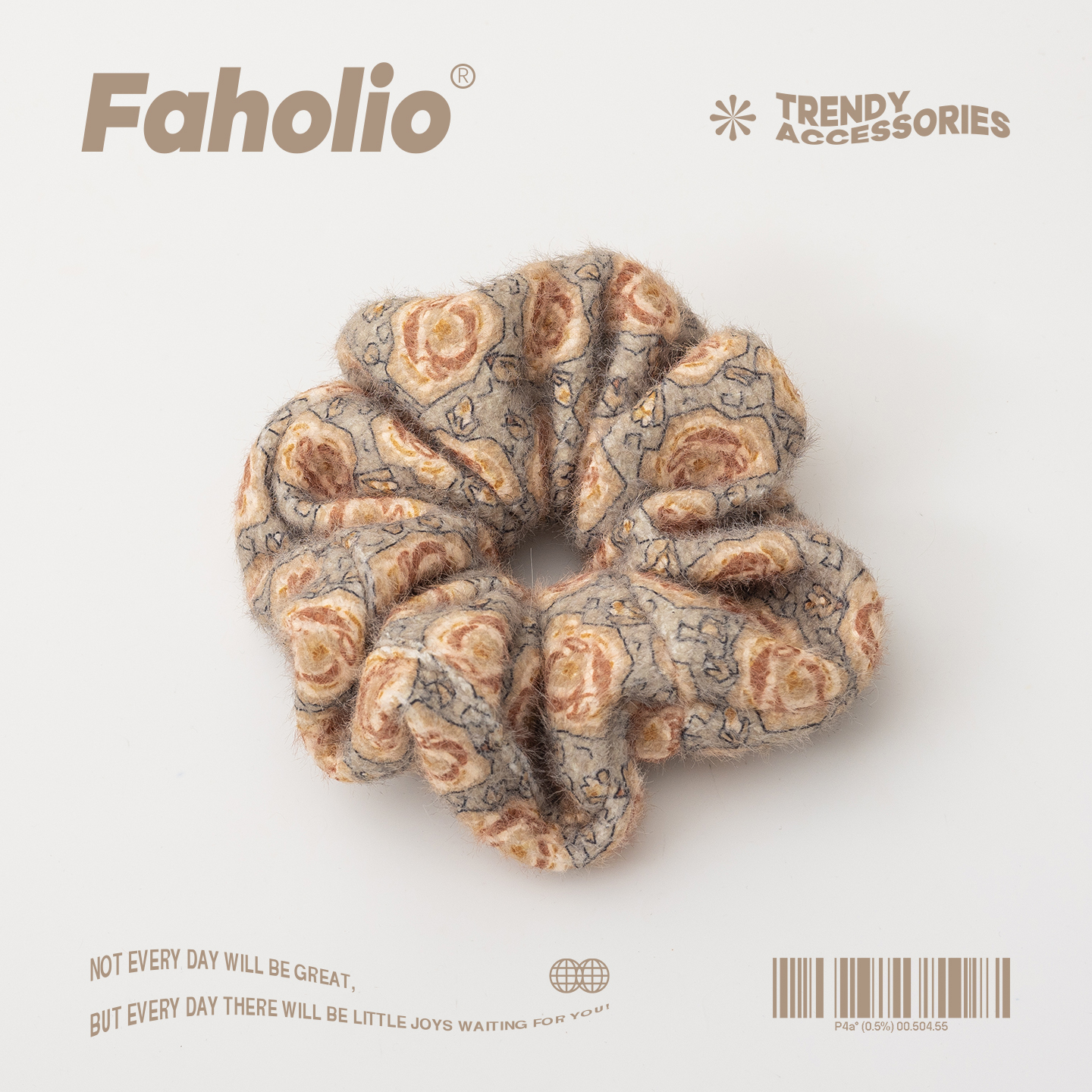 秋冬复古毛绒大肠发圈扎马尾发饰