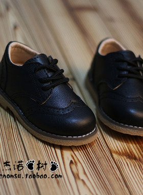 宝宝豆豆鞋男潮1-2-3-4-6岁韩版软底英伦风皮鞋男童黑色演出单鞋5
