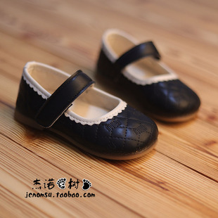 女童公主鞋2025秋天新款小香风儿童皮鞋宝宝单鞋小黑鞋软底豆豆鞋
