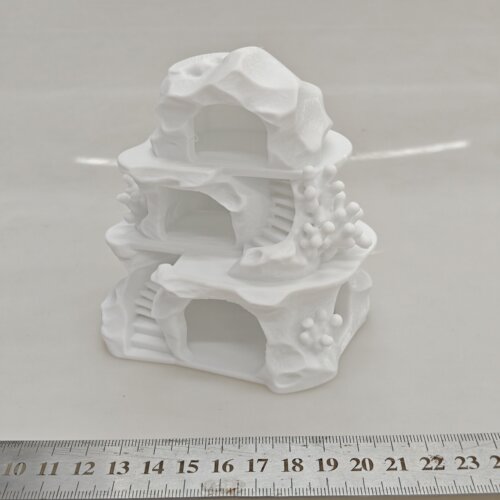 KT0196 1/ FDM 岩石躲避屋3层 微缩地形 鱼缸造景 山景躲避屋