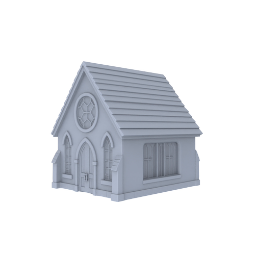 LYTB006 微缩场景模型野兽派乡村教堂尖顶哥特式建筑  1pc