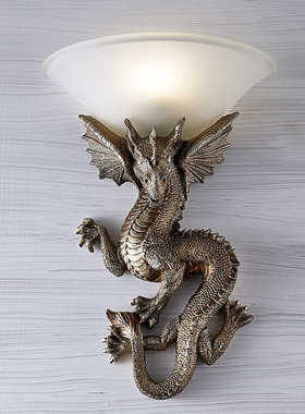 外国苍龙权力的游戏龙妈款欧式玄关装饰壁灯客厅电视背景墙床头灯