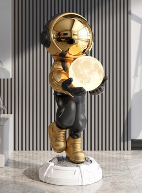 漫步太空人宇航员落地摆件带灯客厅大型蓝牙音响沙发边饰品摆设灯