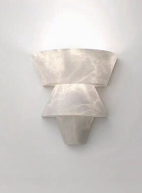 天然云石全铜壁灯法式轻奢简约客厅大气别墅创意床头走廊过道灯具