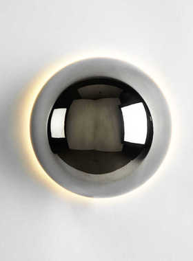 中古包豪斯月食壁灯设计师复古玄关灯酒店走廊过道床头北欧墙壁灯