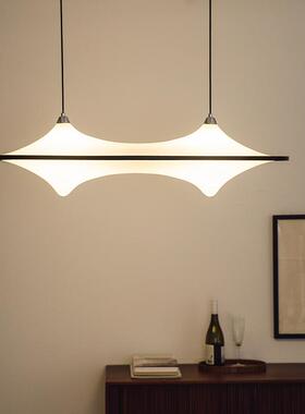 餐厅吊灯北欧高级感简约Vingtage会所前台设计师长条艺术飞船灯具