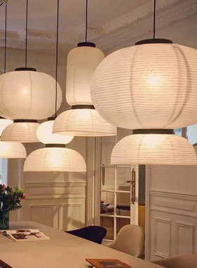 丹麦现代简约日式宅寂风宣纸灯北欧客厅餐厅复古民宿灯笼吊灯新品