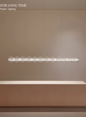 意大利Luce Sferica设计师款餐厅吊灯极简吧台岛台餐桌玻璃长条灯