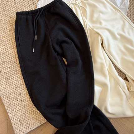 糯糯裤~韩版直筒休闲百搭松紧抽绳加绒慵懒休闲卫裤