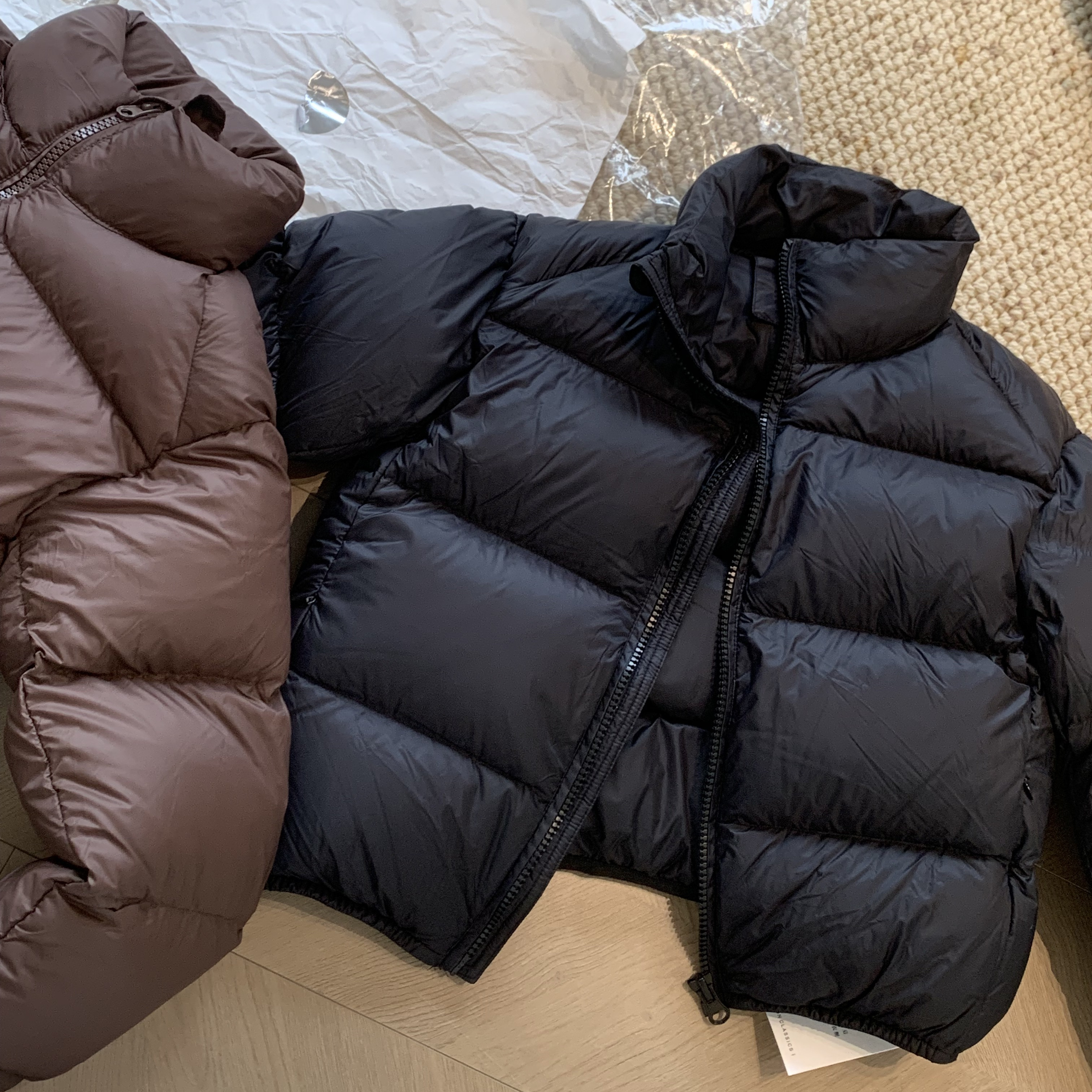 北海道初雪 肯豆风立领插肩短款保暖羽绒服外套PP1028