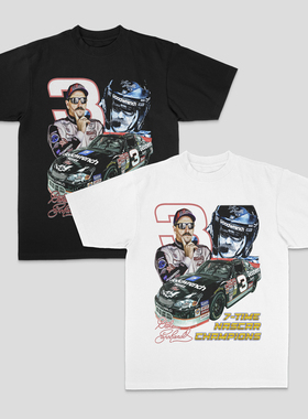 赛车Dale Earnhardt冠军美式260克重磅100%纯棉短袖T恤