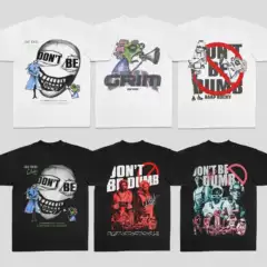 Asap Don'T Be Dumb Album American Heavy-Duty Street-Style Direct-Print Loose Breathable Short-Sleeve T-Shirt