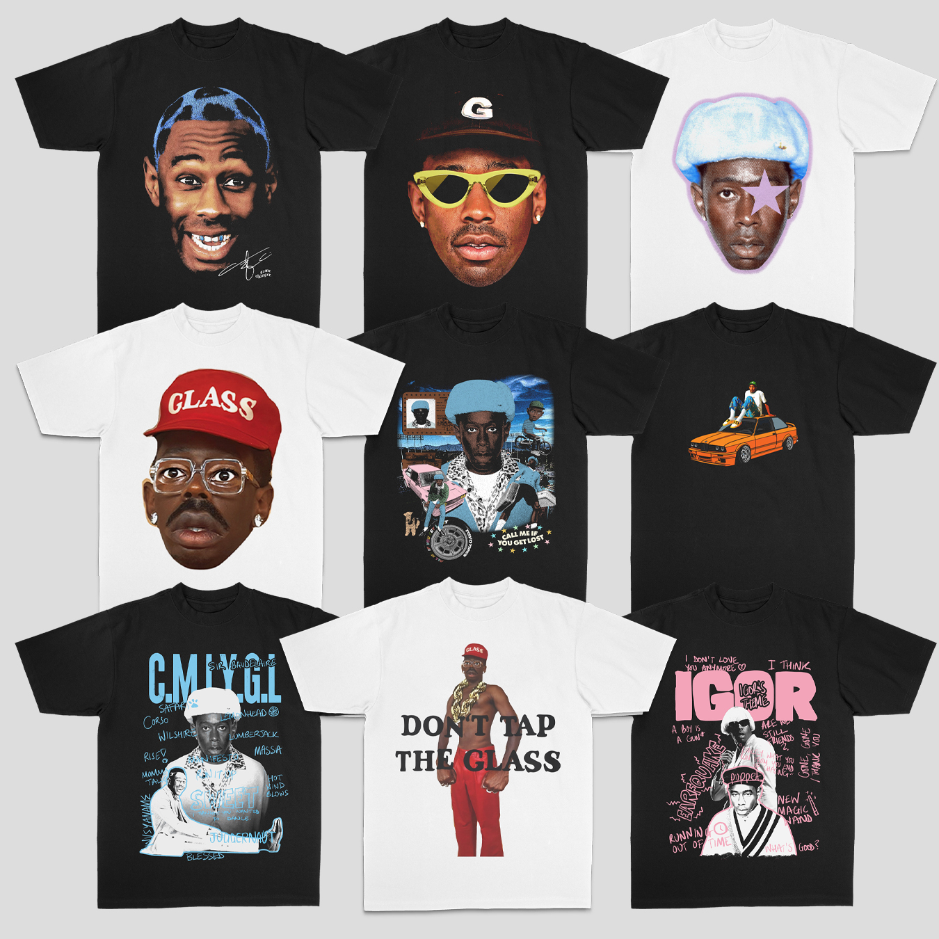 Tyler the creator造物主泰勒说唱嘻哈美式街头印花直喷纯棉T恤