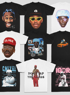 Tyler the creator造物主泰勒说唱嘻哈美式街头印花直喷纯棉T恤