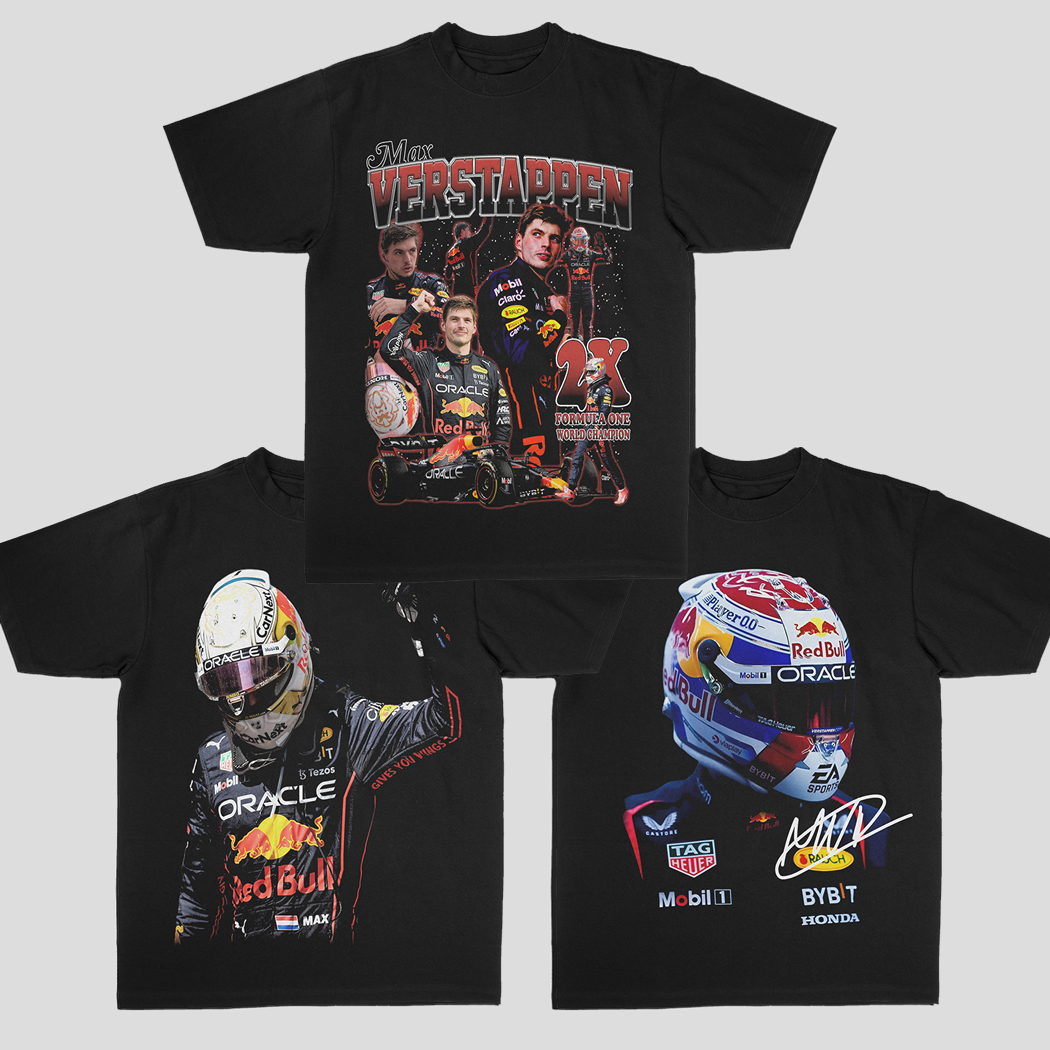 F1赛车马克斯·维斯塔潘Max Verstappen美式人像纯棉街头短袖T恤