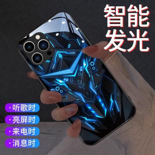 超级战甲适用华为p60pro手机壳p50新款 p40炫酷p30个性 创意来电发光保护套p60art玻璃高级感20闪por男款 女pro