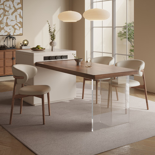 法式复古高级岛台餐桌一体