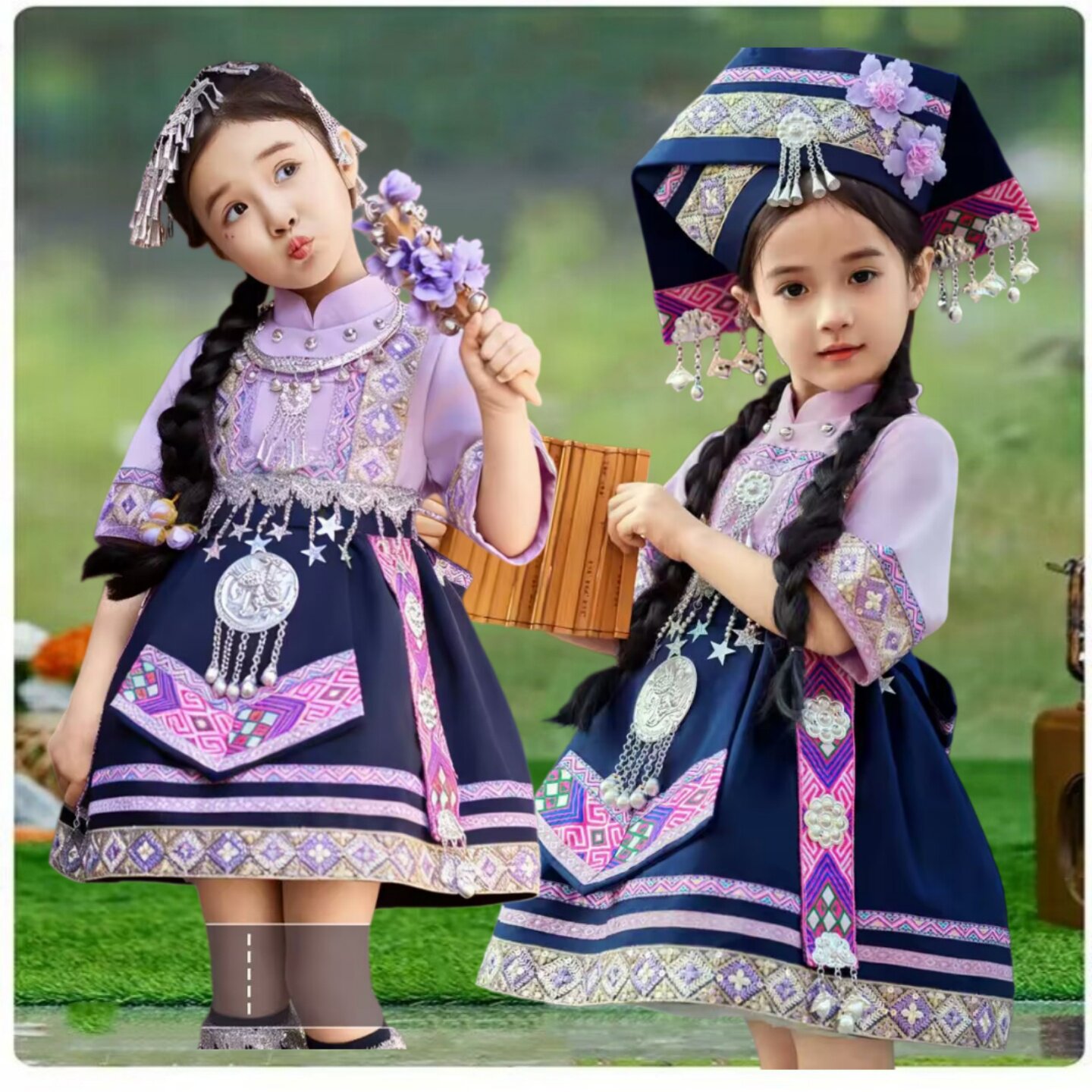女童壮族瑶族服装男女童土家族