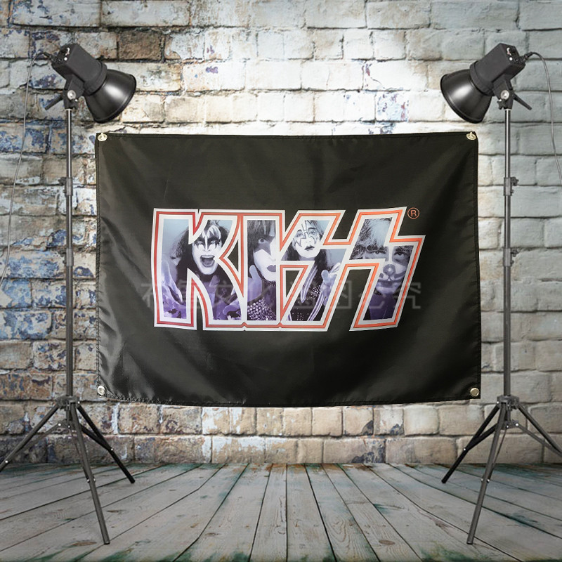 美國老牌樂隊KISS搖滾裝飾挂布挂旗 酒吧琴行居家宿舍背景牆挂布在類目 居家布藝, 掛毯/壁毯中 - 來自Buy2taobao.com提供專業的淘寶代購服務