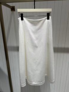 MARYLING玛俪琳2025秋季 3560 米白色极简设计A字半身裙A1FGW72550