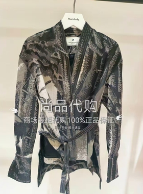 ZHUCHONGYUN专柜正品秋季国风印花宽松落肩外套C1DE35698 8680