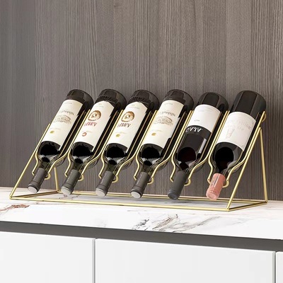 轻奢红酒架子酒柜收纳酒瓶支架