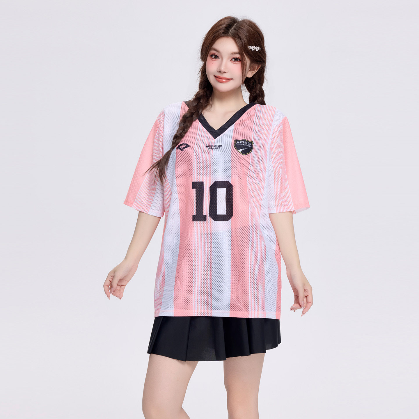 三源色大码显瘦裙式分体泳衣