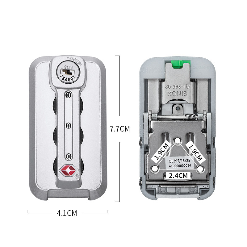 S045#行李箱SINOX海关密码锁通关锁铝框皮箱包配件QL-295/285扣锁