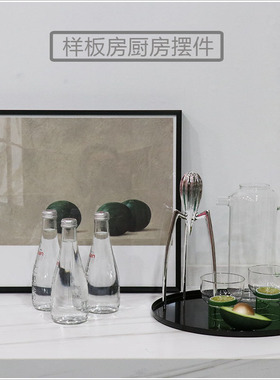 样板房间厨房展厅橱柜摆件组合
