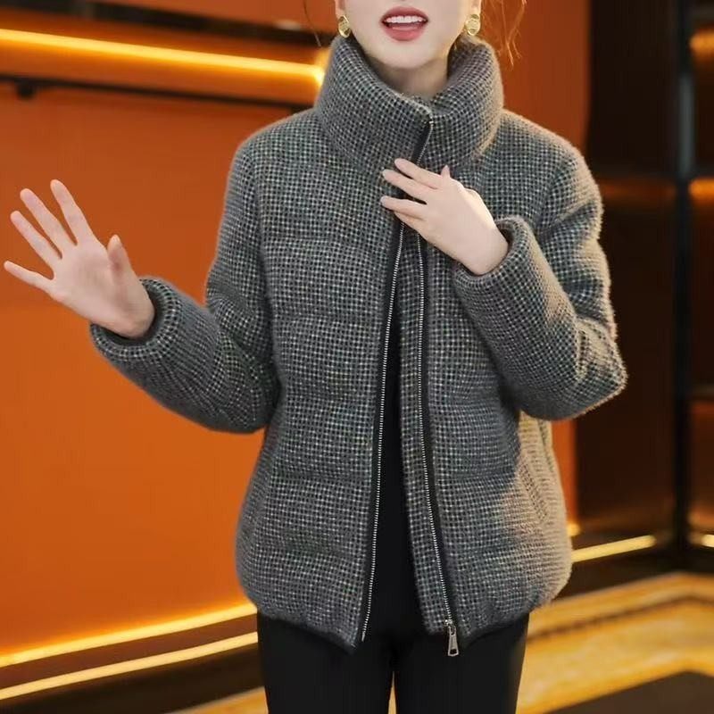 2025冬季显白高级灰棉服外套女F流行时尚保暖防寒棉衣拉链立领潮,女装/女士精品,中老年女装,淘宝优惠券,粉丝福利购,淘宝优惠卷