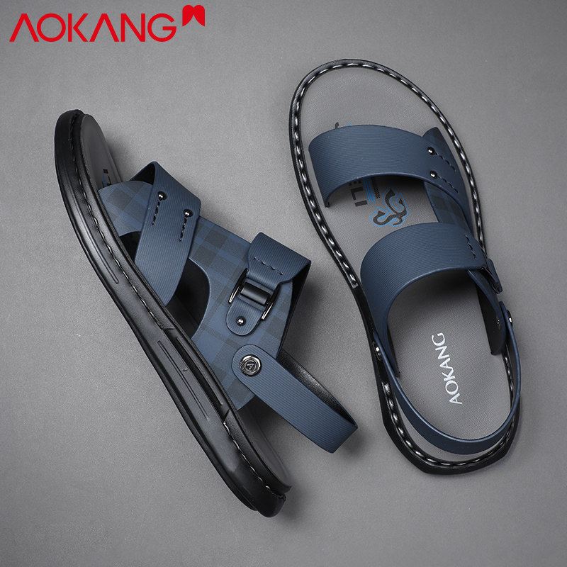 奥康凉鞋男款夏季外穿防滑防臭两用涉水开车男士休闲沙滩凉拖夏天