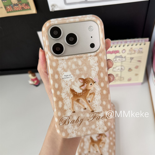可爱小鹿斑比双层imd手机壳
