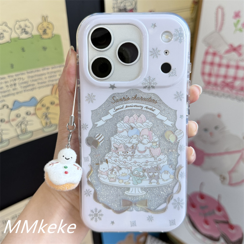 MMkeke韩系ins古早卡通萌物雪花闪粉草莓蛋糕适用iPhone17promax双层imd手机壳苹果16pro保护套15pm可爱14/13,3C数码配件,手机保护套/壳,淘宝优惠券,粉丝福利购,淘宝优惠卷