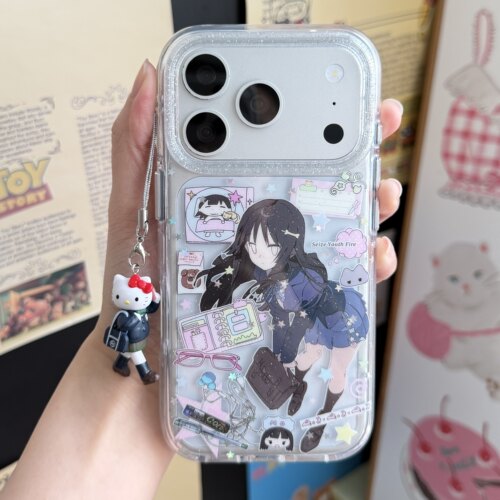 制服美少女双层imd手机壳