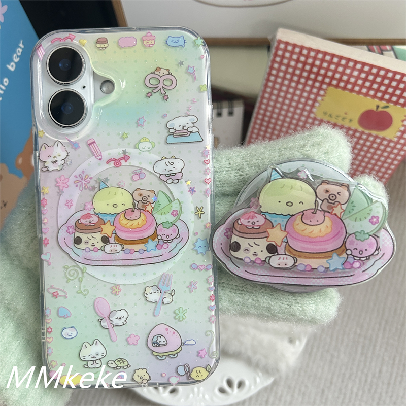 萌物水果小动物双层磁吸手机壳