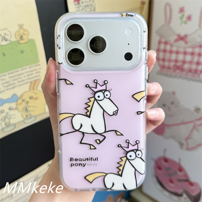 MMkeke韩系ins小众简约少女心皇冠漂亮小马适用iPhone17promax双层马年手机壳苹果16pro磨砂保护套15pm萌物14,3C数码配件,手机保护套/壳,淘宝优惠券,粉丝福利购,淘宝优惠卷